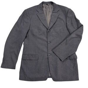 Banana Republic Vintage Mens Gray 100% Wool Blazer Sport Coat 44R Made In Italy‎